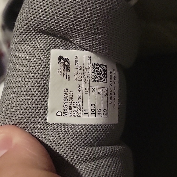 New Balance MX519WG Men's Sneaker size 11, used, white/grey - Picture 4 of 4